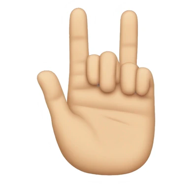  Index, middle and little fingers are raised sticker