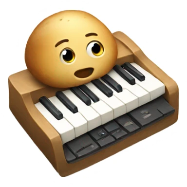 Small keyboard as potato sticker