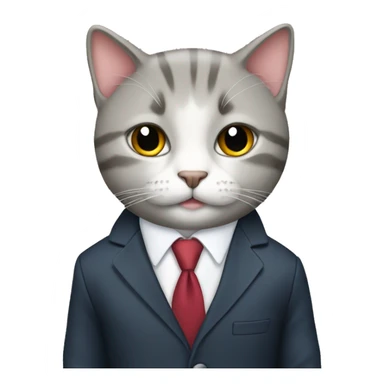 cat in a suit sticker
