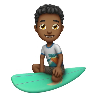 boy on surfboard  sticker