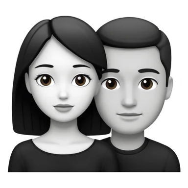 Black and white style filtercouple sticker