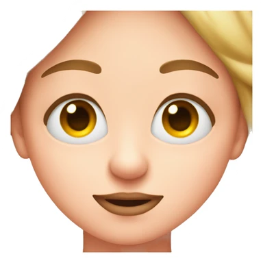 Nose emoji with peach on top of the nose bridge  sticker