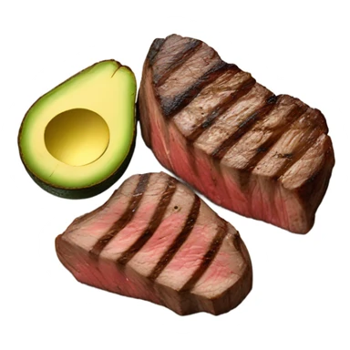 steak and avocado sticker