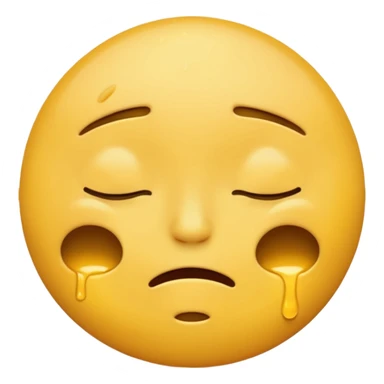 Overstimmed / Sensory Overload, yellow round emoji sticker