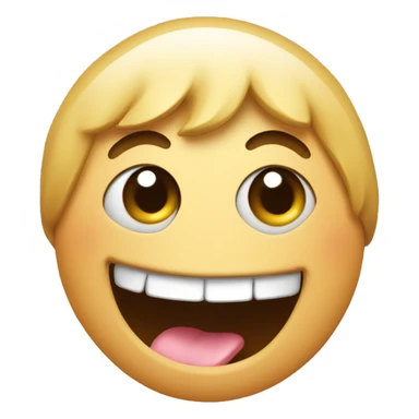face emoji with tongue out, with 2 fingers by tongue  sticker