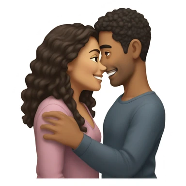Latina woman and mixed man in love sticker