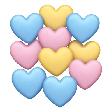 Pastel hearts  sticker