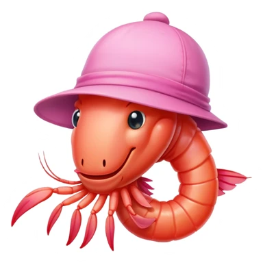 Shrimp mit Hut sticker