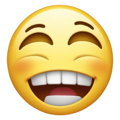 a laughing emoticon that also cries a little sticker