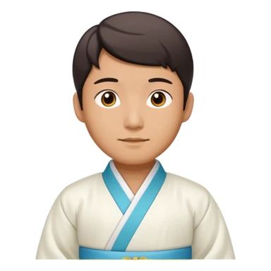 man in white hanbok sticker