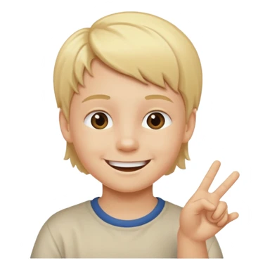 Blonde kid  doing this ⁶🤷⁷ sticker