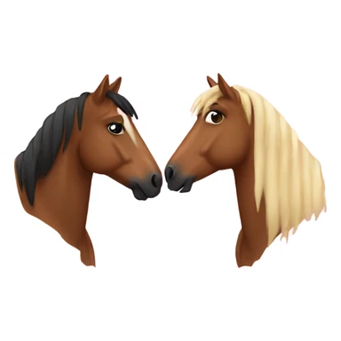 Two horses on a date sticker