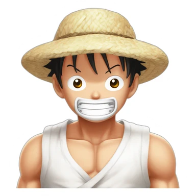 luffy Gear 5 cheveux blancs sticker