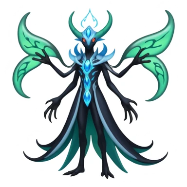 Darkrai-Cresselia-Zygarde-Fakémon-fusion, full body sticker
