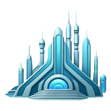 Utopian Futuristic Aesthetic Scenery Deco sticker