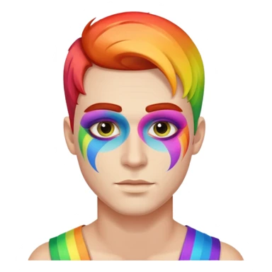 Make him gay with a rainbow sticker