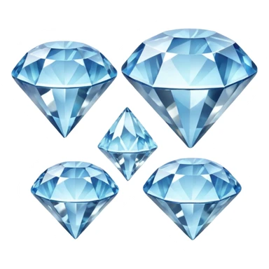multiple shiny diamonds sticker