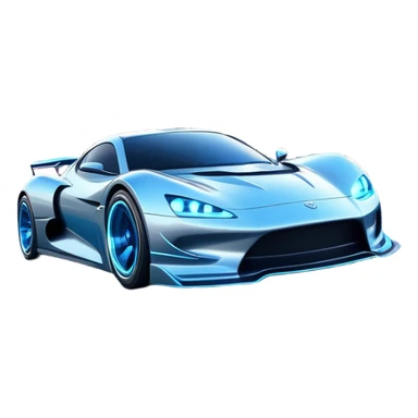 An icon showing a sleek car speeding through a neon-lit cityscape, inspired by Need for Speed. The design features dynamic motion lines, glowing tires, and a vibrant city backdrop with skyscrapers and lights. The rush of high-speed racing is highlighted. Transparent background. sticker