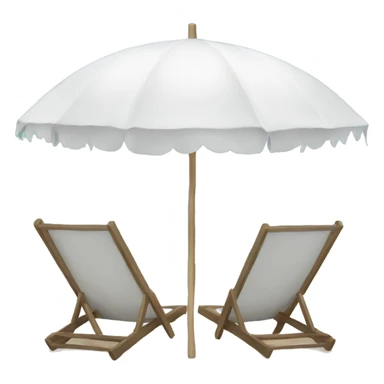 White beach umbrella  sticker