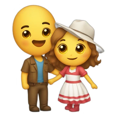 Abrazo ente amigo y amiga sticker