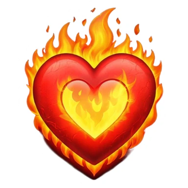 Fiery Heart sticker