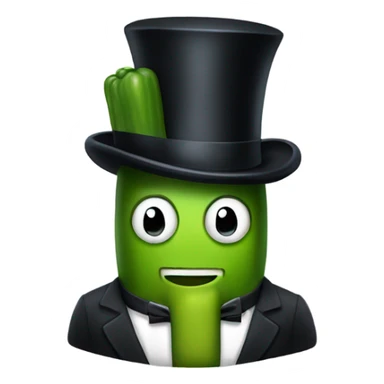 Pickle wearing tuxedo and top hat sticker