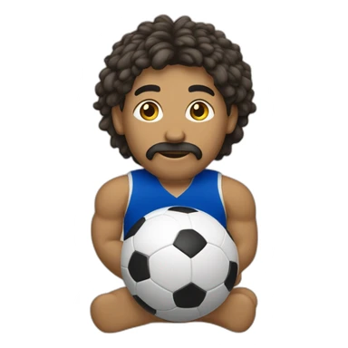 Frisé métis qui joue au foot sticker