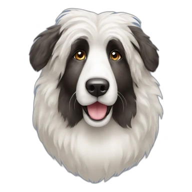 Dog old engliish sheepdog full-height sticker
