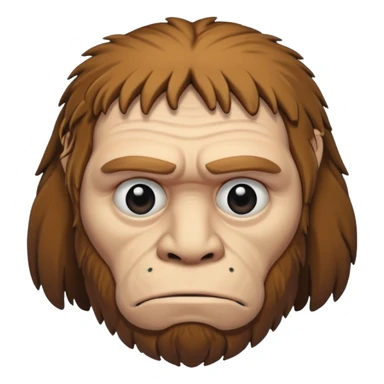sad neanderthal sticker