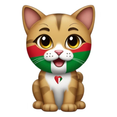 A cat supporting Palestine sticker
