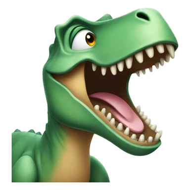 Dinosaur laughing sticker