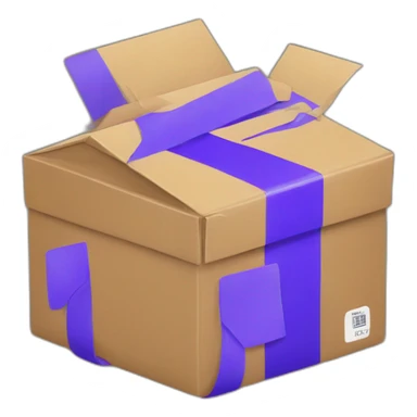 Blue fedex package sticker