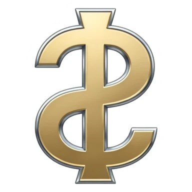 $ dollar metal symbol sticker