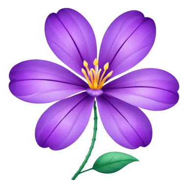 REALISTIC PURPLE LONG STEAM FLOWER sticker