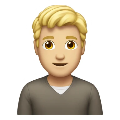 blond hair, male, brown eyes, wave sticker