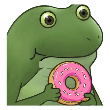 Moaning donut sticker