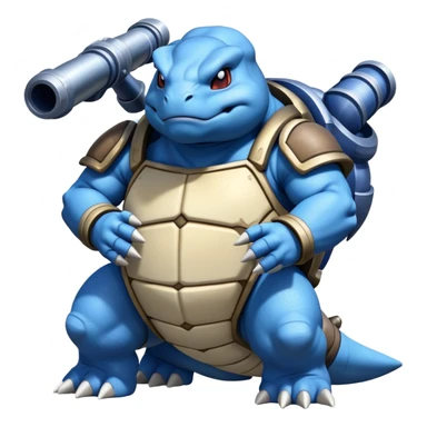 Blastoise with large cannons on its back sticker