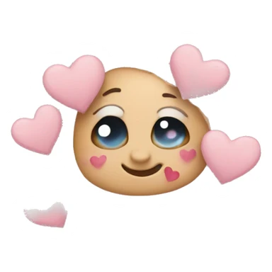 aww face with hearts sticker