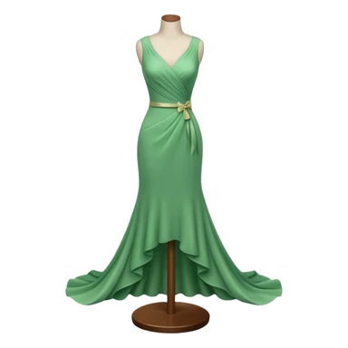 dress mannequin with green dresss sticker