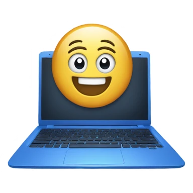 Laptop BLUE Very happy  sticker