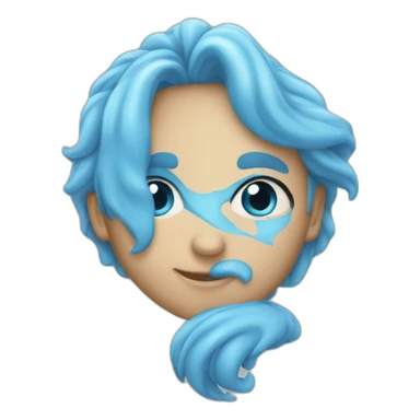 Coeur bleu clair sticker