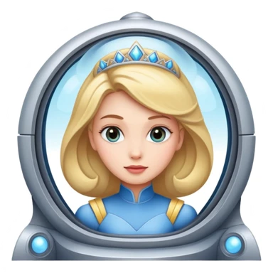 Princess on a space ship sticker