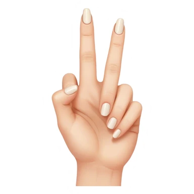 Middle finger with painted nail sticker