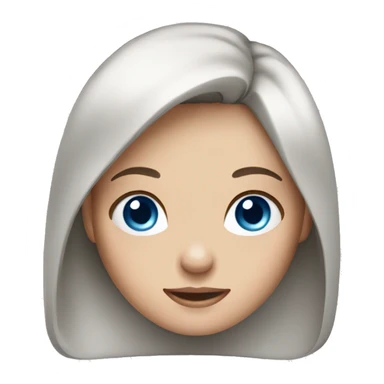 Girl with darkred hair and blue eyes sticker