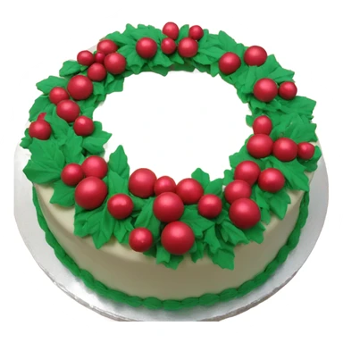 Christmas wreath cake sticker