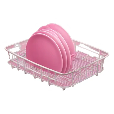 Pink Dish rack sticker