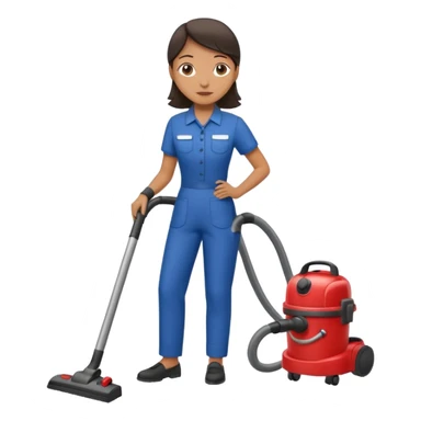 housekeeper vacuum the floor sticker