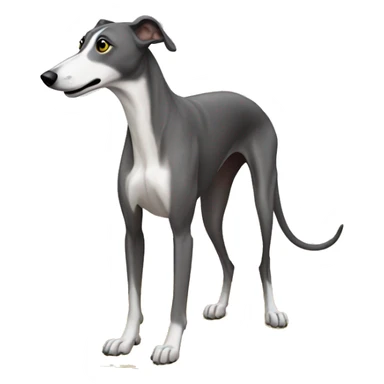 greyhound with yellow puddle sticker