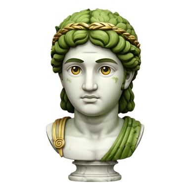Greek sculpture with moss sticker