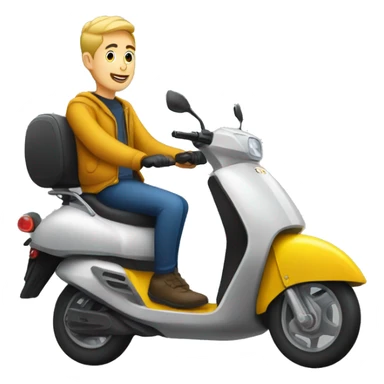 a guy driving yandex go scooter sticker